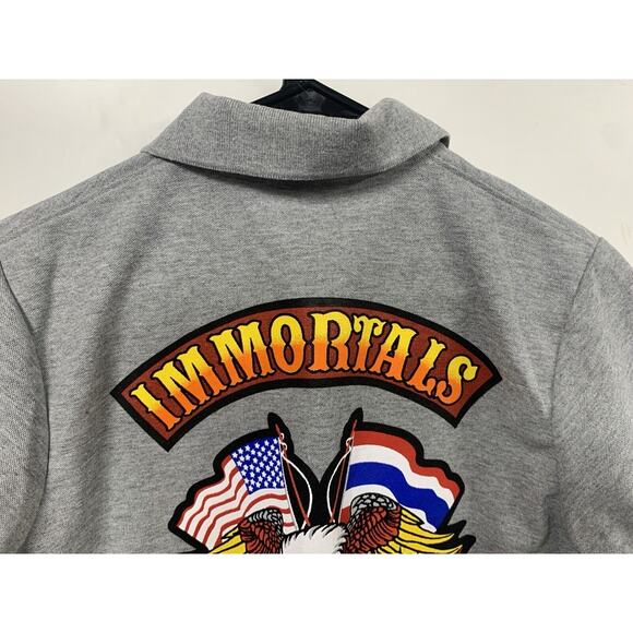 Vintage Harley Davidson Immortals Thailand Gray Polo Shirt Men’s Size Medium - Picture 5 of 7